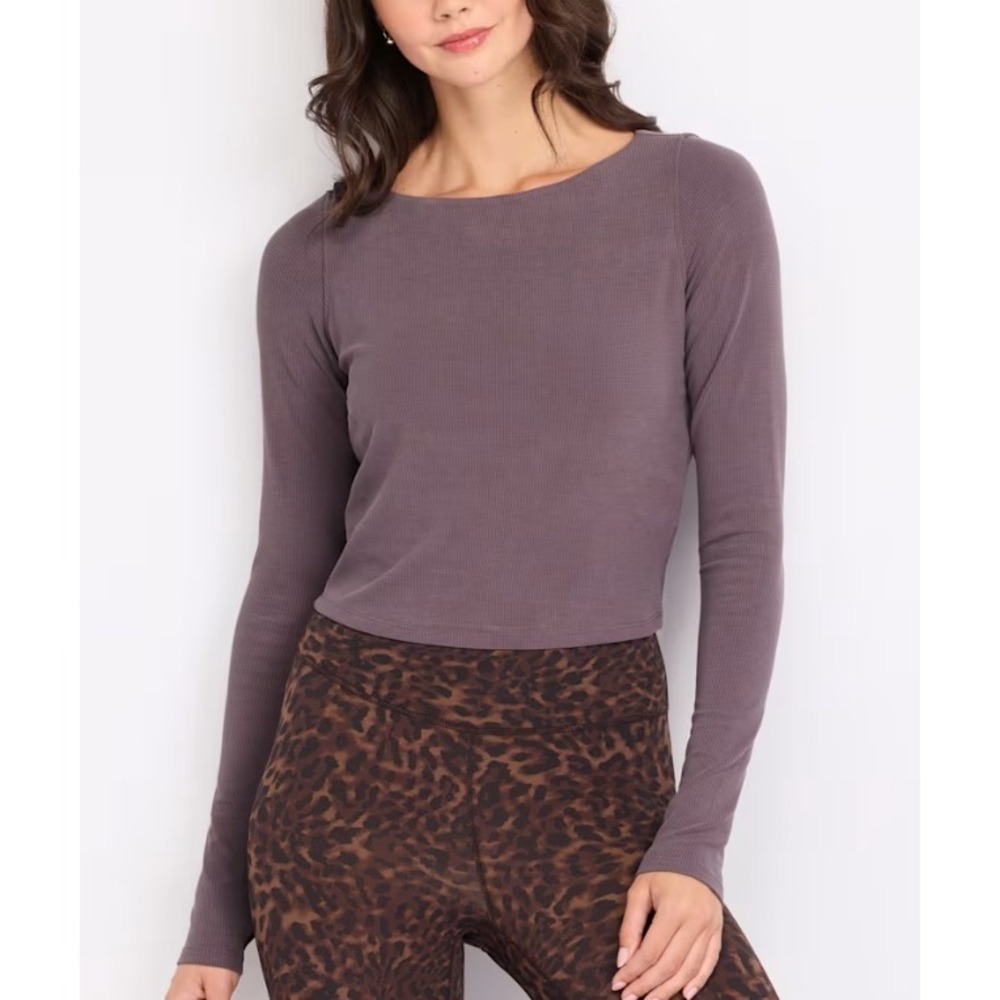 NWT- Thrive Société‎ Boat Neck Long Sleeve Top- Velvet Haze color- XL - Picture 2 of 4